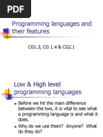 Programming Languages and Their Features