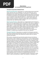 Pharmaceutical Equivalents: Nomenclature (As Excerpted From The Orange Book) Therapeutic Equivalence-Related Terms