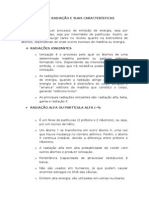 Tipos de Radiação e Suas Características