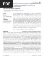 Spatial Analysis To Support Geographic Targeting of Genotypes To Environments