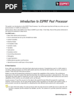 Introduction To The ESPRIT Post Processor