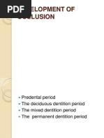 Development of Occlusion