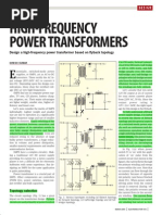 High Frequency Power Transformers - Design A High-Frequency Power Transformer Based On Flyback Topology