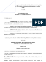 Reglamento No. 140-98 para La Aplicación Del Título III Del Código Tributario de La República Dominicana, Del Impuesto Sobre Transferencias de Bienes Industrializados y Servicios (ITBIS)