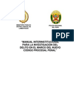 Manual Interinstitucional para La Inv. Del Delito - Lambayeque