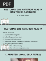 Restorasi Gigi Anterior Klas IV Dan Teknik Sandwich