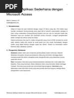 Membuat Aplikasi Sederhana Dengan MS Access 2003