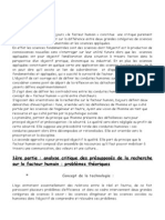 Résumé Ouvrage de Christophe Dejours - Le Facteur Humain