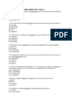 TOEFL Vocabulary Practice Test 1