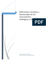 Metrologia y Normalizacion - 3.3 Diferencias, Ventajas y Desventajas de Los Instrumentos Analogicos y de Investigacion