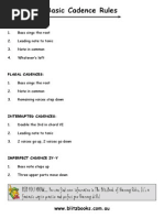 Basic Cadence Rules