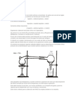 Preparación, Elaboracion de ACIDO NITRICO