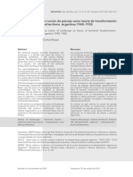 Carlos Mazza. La Nocion de Paisaje Como Teoria de Trasnformacion Del Territorio. Argentina 1940-1950