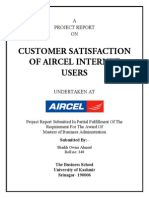 Customer Satisfaction of Internet Services in Aircel - Owais Shaikh