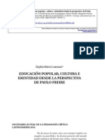 Edukación Popular, Kultura e Identidad Desde La Perspectiva de Paulo Freire - Zaylín Brito Lorenzo