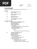 Educational Resume 2013