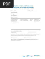 Annex 21.1.1: Name of Ship Certificate No. ............... Official Number Call Sign Port of Registry Name of Owner