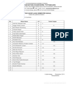 Daftar Hadir 2013 2014 SMK Kesehatan Kharisma Totabuan