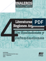 Jornaleros 04 - Literaturas de Las Regiones Argentinas. de Fundaciones y Refundaciones