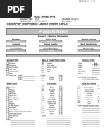 Program Name: CE's APQP and Product Launch System (APLS)