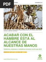 Informe Acabar Con El Hambre Está Al Alcance de Nuestras Manos