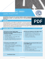 ISO 39001 Lead Auditor - Four Page Brochure