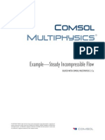 Example-Steady Incompressible Flow: Solved With Comsol Multiphysics 3.5A