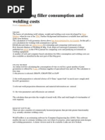 Calculating Filler Consumption and Welding Costs++