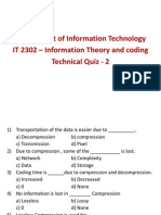 Objective Questions - 2 (Information Theory and Coding)