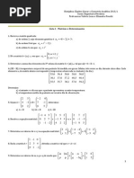 Lista 1 - Matrizes e Determinantes