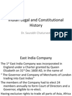 Indian Legal and Constitutional History: Dr. Saurabh Chaturvedi