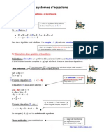 Systèmes D'équations (3ème)