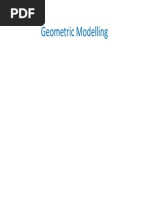 Geometric Modeling