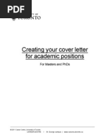 Creating Your Cover Letter For Academic Positions