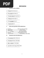 Revision: I. Transform The Verbs As Indicated