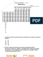 Diagnostico Matemáticas Segundo Primaria