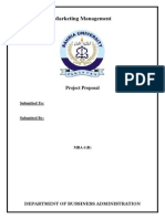 Marketing Management: Project Proposal