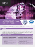 ISO 27005 Risk Manager - Four Page Brochure