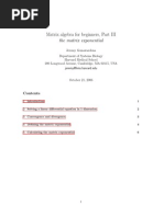 Matrix Algebra For Beginners, Part III The Matrix Exponential