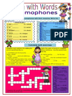 Complete Both Exercises: Match The Homophones With Their Meaning. Write The