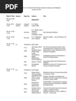 Date & Time: Session Paper No. Authors Title