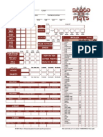 Blood and Fist Character Sheet