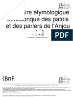 Glossaire Étymologique Et Historique Des Parlers Et Patois de L'anjou (A.-J. Verrier & R. Onillon, 1908) (Tome 2)