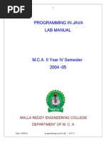 Programming in Java (2004-2005)