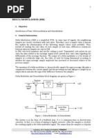 Experiment 7 Delta Modulation (DM) : 1. Objective