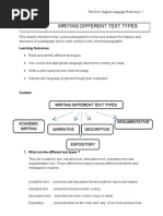 Topic 9 Writing Different Text Types