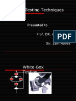 Software Testing Techniques: Presented To Prof. DR. Aqil Burnee & Sir. Zain Abbas