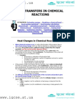 Energy Transfers in Chemical Reactions