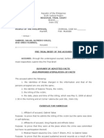 Sample of Pretrial Brief For The Defense