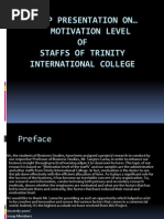 Presentation On The Motivation Level of TIC